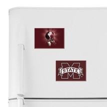 WinCraft (2) 2-Pack Magnet Sets 4 Total Mississippi State Bulldogs 2&quot; x 3&quot; - £4.10 GBP