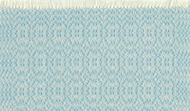 Artisan Handwoven Mini Rug/Table Mat 9.5&quot; x 11.75&quot; Sky Blue #20, Cotton - $95.00