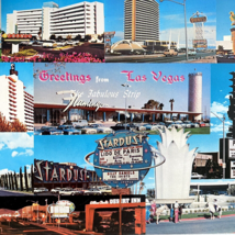 Las Vegas Greetings Fabulous Strip Stardust Sands Dunes Jumbo Postcard 6x9in - £15.92 GBP