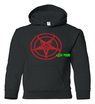 BAPHOMET PENTAGRAM HOODIE PULLOVER SWEATSHIRT 666 goth death black metal... - £19.90 GBP+