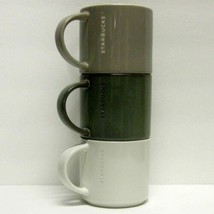 STARBUCKS COFFEE COMPANY LOT (3) 14 oz 2013 ETCHED STACKABLE COFFEE CUPS - $41.59