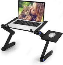 Foldable Laptop Stand Table Desk Notebook Stand Heat-vent Laptop Holder Black - £43.16 GBP