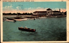 Detroit Yacht CLUB-BELLE Island Detroit MI- Vintage White Border POSTCARD-BK41 - £3.97 GBP