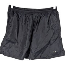 Nike y2k 90s Black Swishy Workout Shorts Side Slit Womens Juniors XL 16-18 31x5 - $29.21