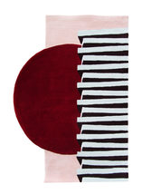 White Striped Shaped Designer Hand Tufted Rug,Kids Rug,Custom Rug,Cut Pile Rug. - £143.88 GBP+