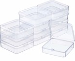 12 Pack Clear Plastic Beads Storage Containers Box With Hinged Lid For B... - £23.90 GBP