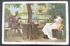 VTG 1933 The Recorder Newspaper Ad Trade Card &quot;In Love&quot; by Marcus Stone - £14.57 GBP