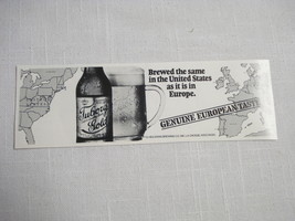 1981 Tuborg Beer Ad Brewed the Same in the United States as it is in Europe - $7.99