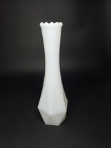 Vintage Flower Bud Vase Cut Milk Glass - $8.86