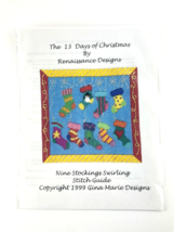 Gina Marie Needlepoint Pattern Christmas Stockings Swirling Renaissance ... - $19.79