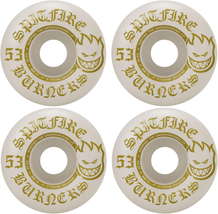 Skateboard Wheels Burners 53Mm 99A White/Gold - $1,210.48 MXN