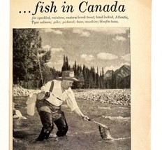 Fishing In Canada 1953 Advertisement Canadian Government Travel Bureau D... - $29.99