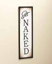 Galvanized Bathroom Get Naked Sign Wall Art Wall Hanging Funny Gift Home Decor - £18.08 GBP+