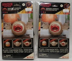 Lot Of 2 Stranger Things Demobat Pumpkin Decorating Kit 12-Piece 5+ - $475.61 MXN