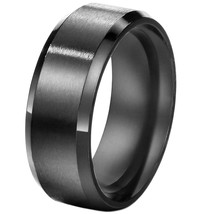 Nuevo Fansing Hombre Mujer Unisex Negro 8mm Acero Inoxidable Anillo de Boda - £2.94 GBP