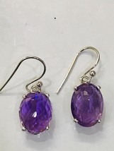 Natural amethyst earring in 925 sterling silver - £147.09 GBP