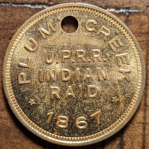 1940 Lexington, Nebraska NE Plum Creek Indian Raid Union Pacific Railroad Token - $79.30