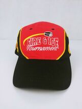 Fire &amp; Ice Tournament Hockey With Flames Design Baseball Cap Hat Adjustable - $8.72