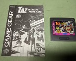 Taz in Escape from Mars Sega Game Gear Disk and Manual Only - $10.95