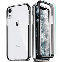 Compatible For Xr Case, With [2 X Tempered Glass Screen Protector] Cle - £23.97 GBP