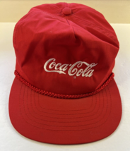 Vintage Coca-Cola Red White Trucker Hat Rope Otto Brand Embroidered Logo - £22.96 GBP