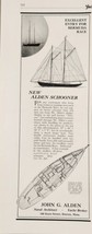 1928 Print Ad John G. Alden Schooner for Long Cruising Races Boston,MA - £11.49 GBP