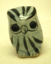 Mini Art Pottery Owl Bird Figurine Shadow Box Shelf Decor Mexico - $9.89