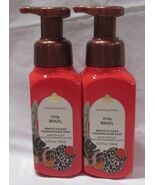 Bath &amp; Body Works Gentle &amp; Clean Foaming Hand Soap Lot Set of 2 VIVA BRAZIL - $30.99
