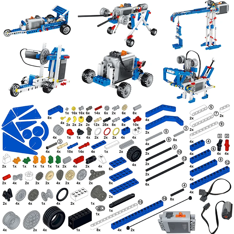 9686 Teaching Tools Technical Parts Multi Technology MOC Brick Educational - £15.08 GBP+