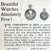 Perry Mason Gentlemen &amp; Lady Pocket Watch 1897 Advertisement Victorian XL DWII6 - £23.69 GBP