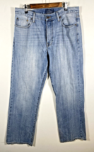 Lucky Brand Jeans 36x32 Mens Distressed Relaxed Straight Denim Y2K Light... - $732.38 MXN