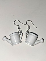 New Vintage Mini White Watering Can Cracker Jack Charms Costume Jewelry C9 - £10.26 GBP