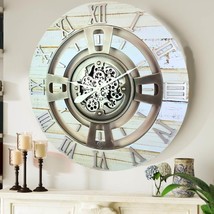 England Line Wall clock 36 inches with real moving gears Desert Beige - $332.99