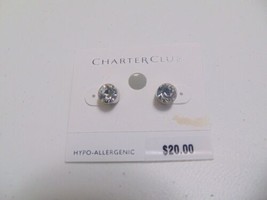 Charter Club simulated diamond stud earrings A239 - £4.39 GBP