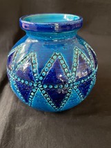 Italian Bitossi Rimini blue aldo londi vase - £108.66 GBP