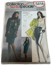 Burda Sewing Pattern 5414 Career Outfit Jacket Skirt Top Work 10 12 14 16 Uncut - $6.99