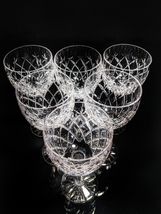 Faberge Clear Crystal Goblet Glasses Set of 6 image 9