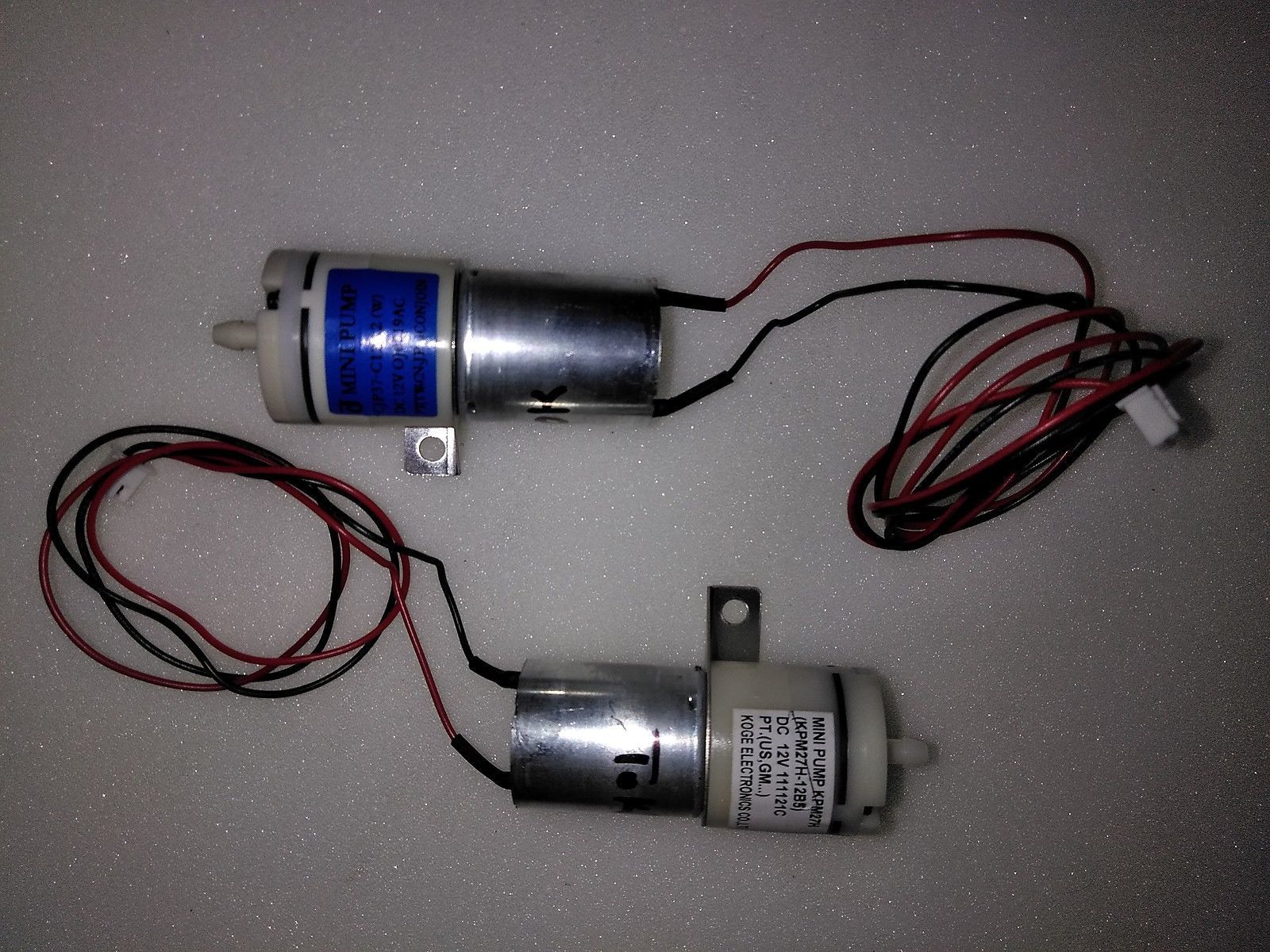 8JJ78 KEURIG PARTS: BUBBLER PUMPS, 12VDC, TEST GOOD, 2 PCS, VERY GOOD CONDITION - $10.29