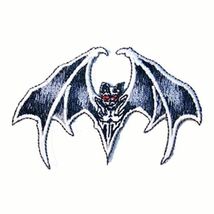 FLYING BAT EMBRODIERED PATCH P454 biker new jacket bats BLACK NEW - $4.09