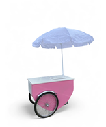 PINK COOLER CART BEVERAGES COLD DRINKS CART MOBILE DRINKS CART FANCY PUS... - $4,900.00