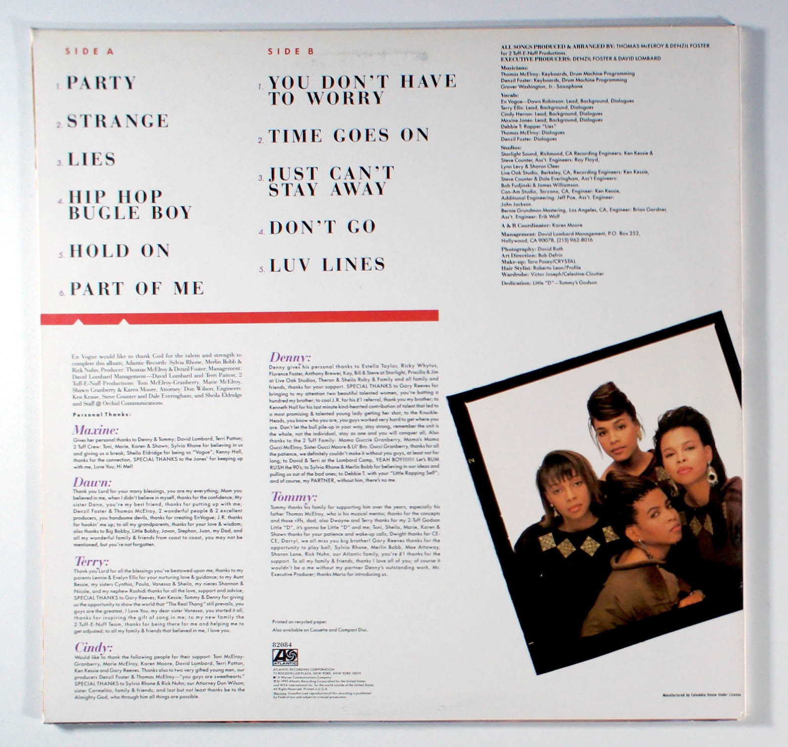 En Vogue - Born to Sing (1990) Vinyl LP • Hold On, You Don’t Have to Worry Item image 2