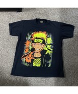 Vintage Naruto Black Short Sleeve Graphic Anime T Shirt Size Large HTF - $408.53 CAD