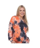 White Mark Womens M Orange Tie Dye Crewneck Long Sleeve Sweatshirt PREOW... - $26.87 CAD
