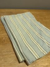(2) Laura Ashley Green Yellow Striped Vintage Pillowcases Soft  Standard - $19.79