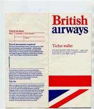 British Airways Ticket Jacket / Wallet with AA 1st Class Baggage Tags Be... - £14.22 GBP