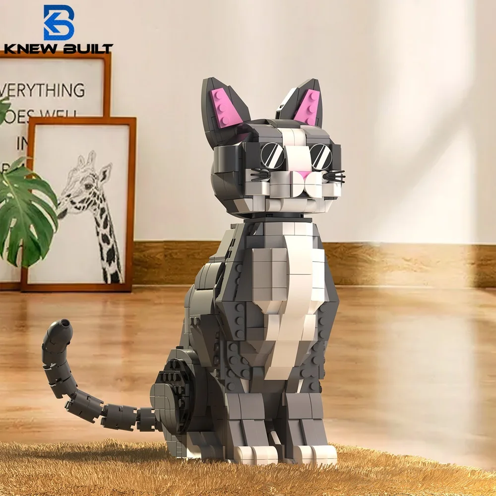 KNEW BUILT Adorable Cat Mini Model Building Blocks Expressive Faces Orange and - £30.92 GBP+