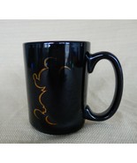Disney black &amp; gold Mickey Mouse outline silhouette coffee mug cup - £14.33 GBP