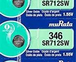 Murata 346 Battery SR712SW 1.55V Silver Oxide Watch Button Cell (10 Batt... - £6.15 GBP+