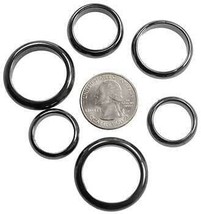 (set of 35-50) 6mm Rounded Magnetic Hematite rings - £124.08 GBP