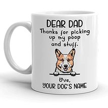 Personalized Pembroke Welsh Corgi Coffee Mug, Corgi Dad, Custom Dog Name, Custom - £11.71 GBP